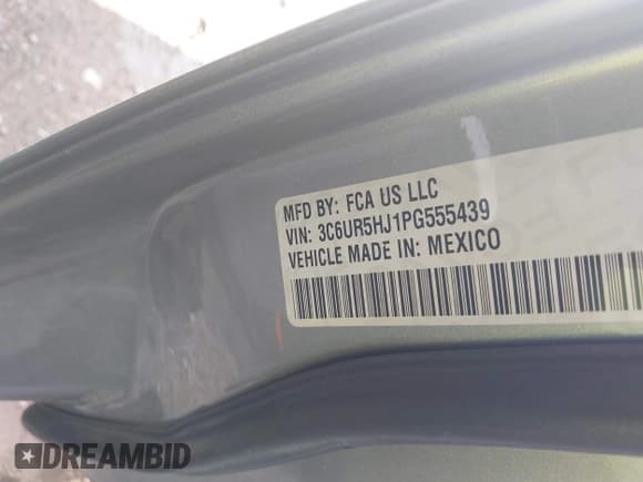 ✅ 2023 Ram 2500 Tradesman • VIN: 3C6UR5HJ1PG555439 • Lot: 42230594. Listed on IAAI with 56,459 mi. Free auction sales archive from the USA and detailed vehicle history report at DreamBid. Image 9.