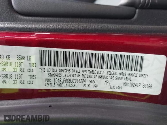 ✅ 2018 Jeep Grand Cherokee Laredo E • VIN: 1C4RJFAG8JC200224 • Лот: 43778143. Опубликован ранее на IAAI с пробегом 29 727 миль. Бесплатный доступ к архиву аукционных продаж из США и подробный отчёт об истории автомобиля на DreamBid. Изображение 9.