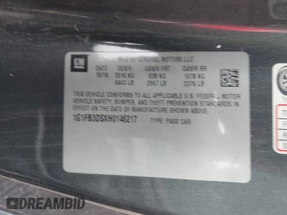 ✅ 2017 Chevrolet Camaro 1LT • VIN: 1G1FB3DSXH0146217 • Lot: 43717229. Wystawiony na IAAI z przebiegiem 141 168 mil. Bezpłatny archiwum sprzedaży aukcyjnych z USA i szczegółowy raport historii pojazdu na DreamBid. Zdjęcie 9.