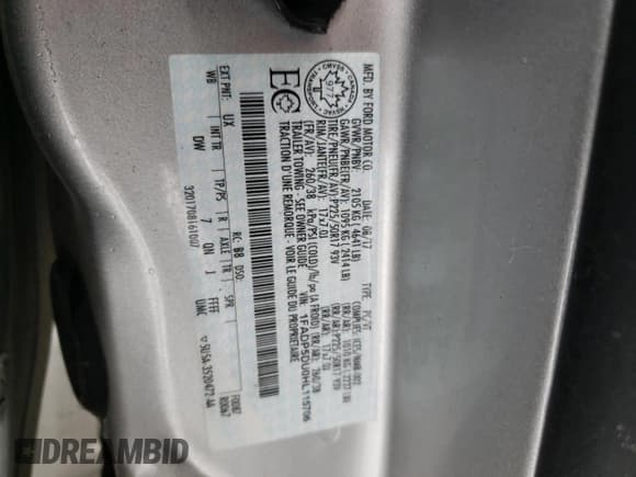 ✅ 2017 Ford C-Max Titanium • VIN: 1FADP5DU0HL115706 • Lot: 43651495. Wystawiony na Copart z przebiegiem 84 183 mil. Bezpłatny archiwum sprzedaży aukcyjnych z USA i szczegółowy raport historii pojazdu na DreamBid. Zdjęcie 12.