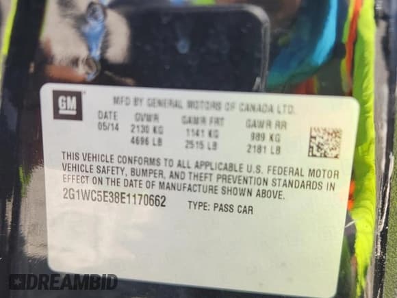 ✅ 2014 Chevrolet Impala LTZ • VIN: 2G1WC5E38E1170662 • Lot: 80163495. Wystawiony na Copart z przebiegiem 92 852 mil. Bezpłatny archiwum sprzedaży aukcyjnych z USA i szczegółowy raport historii pojazdu na DreamBid. Zdjęcie 12.