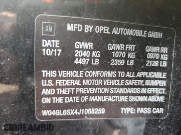 ✅ 2018 Buick Regal Preferred • VIN: W04GL6SX4J1068259 • Лот: 82686525. Опубликован ранее на Copart с пробегом 122 774 миль. Бесплатный доступ к архиву аукционных продаж из США и подробный отчёт об истории автомобиля на DreamBid. Изображение 12.