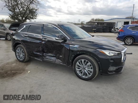 ✅ 2024 Infiniti QX50 Luxe • VIN: 3PCAJ5BA9RF109558 • Lot: 45926985. Listed on Copart with 15,191 mi. Free auction sales archive from the USA and detailed vehicle history report at DreamBid. Image 4.