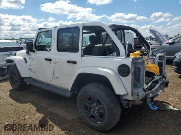 ✅ 2023 Jeep Wrangler Sahara • VIN: 1C4JJXP67PW517033 • Lot: 69635425. Wystawiony na Copart z przebiegiem 51 879 mil. Bezpłatny archiwum sprzedaży aukcyjnych z USA i szczegółowy raport historii pojazdu na DreamBid. Zdjęcie 2.