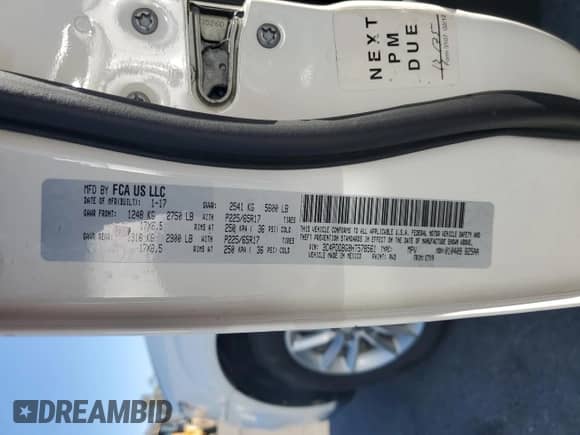 2017 Dodge Journey SXT с VIN 3C4PDDBG8HT578561, выставлен на аукционе Copart как лот 91510395 с пробегом 108 434 миль миль и Чистый • Clean title. История ставок и продаж доступна на DreamBid. Изображение 13.