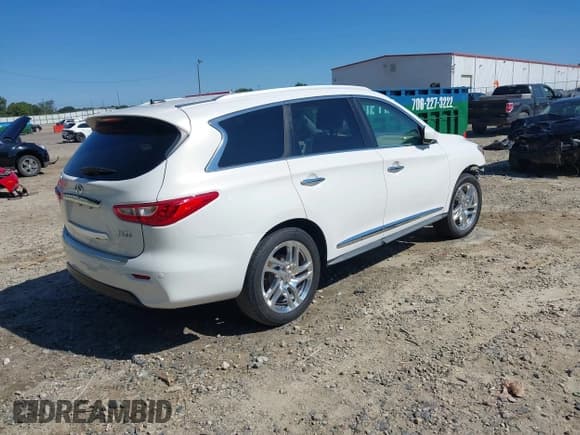 ✅ 2013 Infiniti JX35 • VIN: 5N1AL0MN1DC335978 • Lot: 43083474. Wystawiony na IAAI z przebiegiem 199 159 mil. Bezpłatny archiwum sprzedaży aukcyjnych z USA i szczegółowy raport historii pojazdu na DreamBid. Zdjęcie 4.