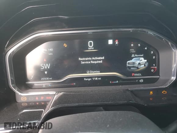 ✅ 2023 GMC Sierra 1500 Elevation • VIN: 3GTPHCEK7PG225914 • Lot: 46485355. Listed on Copart with 26,506 mi. Free auction sales archive from the USA and detailed vehicle history report at DreamBid. Image 9.