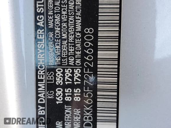 ✅ 2002 Mercedes-Benz SLK 320 • VIN: WDBKK65F72F266908 • Lot: 90723055. Wystawiony na Copart z przebiegiem 200 984 mil. Bezpłatny archiwum sprzedaży aukcyjnych z USA i szczegółowy raport historii pojazdu na DreamBid. Zdjęcie 12.