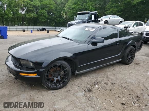 ✅ 2005 Ford Mustang Deluxe • VIN: 1ZVFT80N455162085 • Lot: 53783965. Listed on Copart with 134,371 mi. Free auction sales archive from the USA and detailed vehicle history report at DreamBid. Image 1.