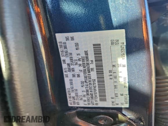 ✅ 2015 Ford F-150 XLT • VIN: 1FTEW1EF0FKE75152 • Lot: 94752105. Listed on Copart with 145,658 mi. Free auction sales archive from the USA and detailed vehicle history report at DreamBid. Image 12.