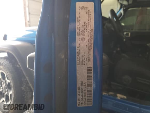 ✅ 2021 Jeep Wrangler Sport • VIN: 1C4GJXAN5MW712439 • Lot: 54781685. Listed on Copart with 26,463 mi. Free auction sales archive from the USA and detailed vehicle history report at DreamBid. Image 14.