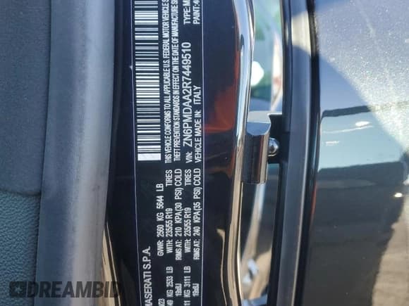 ✅ 2024 Maserati Grecale GT • VIN: ZN6PMDAA2R7449510 • Лот: 42444915. Опубликован ранее на Copart с пробегом 17 163 миль. Бесплатный доступ к архиву аукционных продаж из США и подробный отчёт об истории автомобиля на DreamBid. Изображение 14.