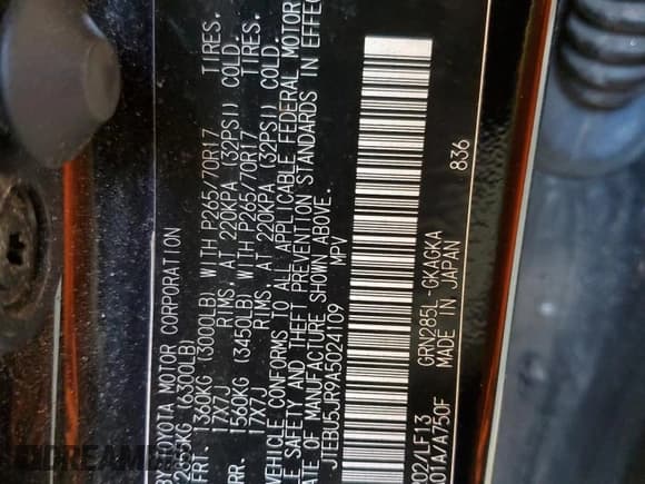 ✅ 2010 Toyota 4Runner Trail • VIN: JTEBU5JR9A5024109 • Lot: 70558015. Wystawiony na Copart z przebiegiem 124 526 mil. Bezpłatny archiwum sprzedaży aukcyjnych z USA i szczegółowy raport historii pojazdu na DreamBid. Zdjęcie 13.