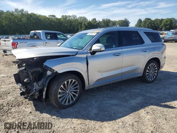 2025 Hyundai Palisade Calligraphy with VIN KM8R74GE0SU872620, listed as a Copart auction lot 71923405 with 2,493 mi miles and Salvage title. Bid and sale history available at DreamBid. Image 1.