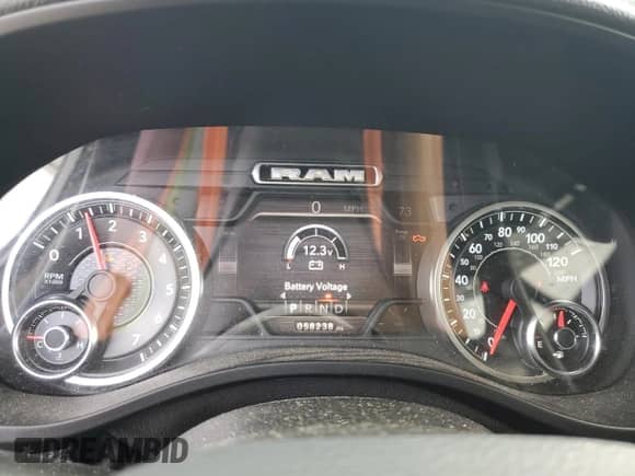 2020 Ram 1500 Laramie with VIN 1C6RREDT2LN270862, listed as a Copart auction lot 61177895 with 58,238 mi miles and Salvage title. Bid and sale history available at DreamBid. Image 9.