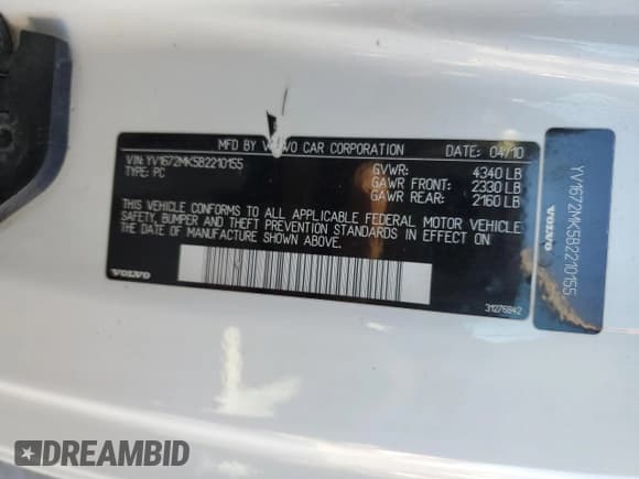 ✅ 2011 Volvo C30 • VIN: YV1672MK5B2210155 • Lot: 80138894. Wystawiony na Copart z przebiegiem 89 368 mil. Bezpłatny archiwum sprzedaży aukcyjnych z USA i szczegółowy raport historii pojazdu na DreamBid. Zdjęcie 13.