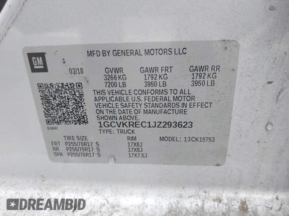 ✅ 2018 Chevrolet Silverado 1500 LT • VIN: 1GCVKREC1JZ293623 • Лот: 43371033. Опубликован ранее на IAAI с пробегом 186 907 миль. Бесплатный доступ к архиву аукционных продаж из США и подробный отчёт об истории автомобиля на DreamBid. Изображение 9.