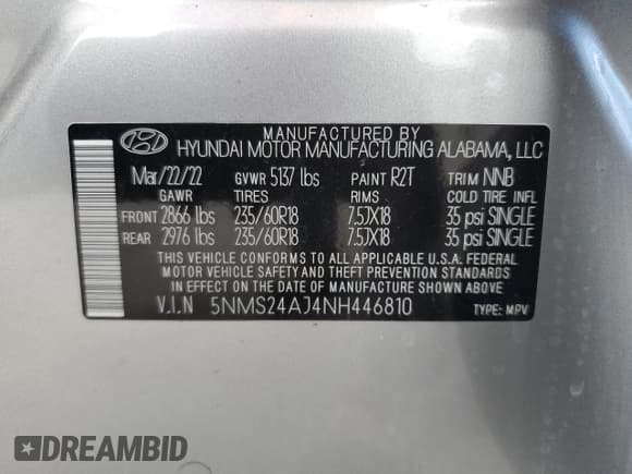 ✅ 2022 Hyundai Santa Fe SEL • VIN: 5NMS24AJ4NH446810 • Lot: 52481574. Wystawiony na Copart z przebiegiem 28 647 mil. Bezpłatny archiwum sprzedaży aukcyjnych z USA i szczegółowy raport historii pojazdu na DreamBid. Zdjęcie 13.