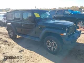 ✅ 2020 Jeep Wrangler Unlimited Sport • VIN: 1C4HJXDG1LW118141 • Lot: 43608408. Listed on IAAI with 85,792 mi. Free auction sales archive from the USA and detailed vehicle history report at DreamBid. Image 1.