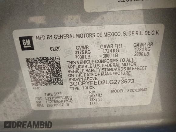 ✅ 2020 Chevrolet Silverado 1500 LT Trail Boss • VIN: 3GCPYFED2LG273673 • Lot: 42888954. Wystawiony na IAAI z przebiegiem 125 577 mil. Bezpłatny archiwum sprzedaży aukcyjnych z USA i szczegółowy raport historii pojazdu na DreamBid. Zdjęcie 9.