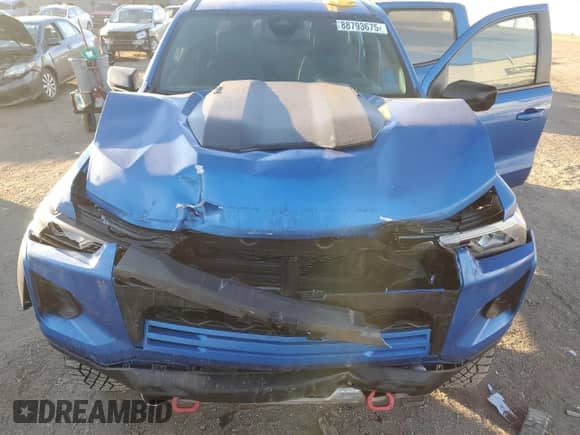 2023 Chevrolet Colorado 4WD ZR2 with VIN 1GCPTFEK9P1260839, listed as a Copart auction lot 88793675 with Not provided miles and Salvage title. Bid and sale history available at DreamBid. Image 12.