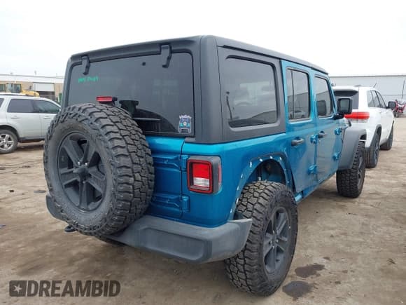 ✅ 2020 Jeep Wrangler Unlimited Willys • VIN: 1C4HJXDG7LW324189 • Lot: 41681891. Listed on IAAI with 42,669 mi. Free auction sales archive from the USA and detailed vehicle history report at DreamBid. Image 4.