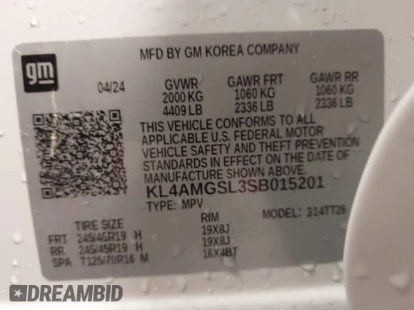 ✅ 2025 Buick Encore GX Avenir • VIN: KL4AMGSL3SB015201 • Lot: 41942716. Listed on IAAI with 9,046 mi. Free auction sales archive from the USA and detailed vehicle history report at DreamBid. Image 9.