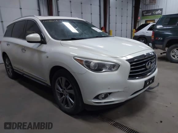 ✅ 2014 Infiniti QX60 • VIN: 5N1AL0MN7EC555322 • Lot: 41838736. Listed on IAAI with 125,723 mi. Free auction sales archive from the USA and detailed vehicle history report at DreamBid. Image 1.