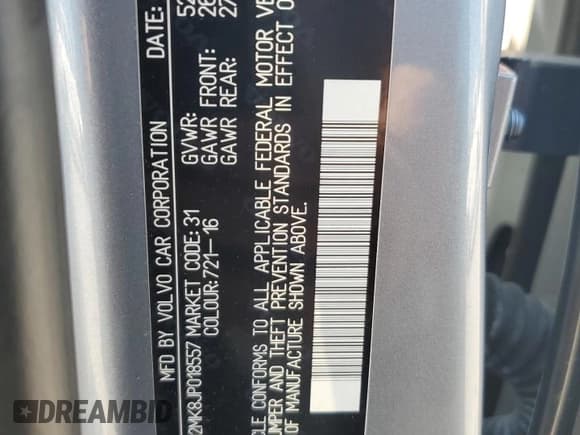 ✅ 2018 Volvo S90 Momentum • VIN: LVY992MK8JP018557 • Лот: 66074095. Опубликован ранее на Copart с пробегом 158 740 миль. Бесплатный доступ к архиву аукционных продаж из США и подробный отчёт об истории автомобиля на DreamBid. Изображение 12.