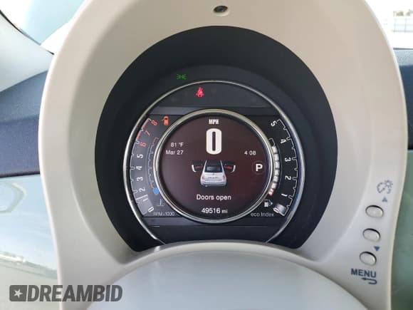 ✅ 2015 FIAT 500 Lounge • VIN: 3C3CFFER4FT710122 • Lot: 46540415. Wystawiony na Copart z przebiegiem 49 516 mil. Bezpłatny archiwum sprzedaży aukcyjnych z USA i szczegółowy raport historii pojazdu na DreamBid. Zdjęcie 9.