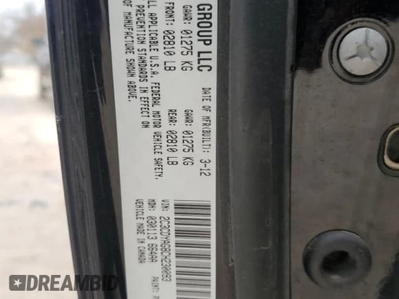 ✅ 2012 Dodge Challenger SXT • VIN: 2C3CDYAG8CH230093 • Lot: 83949194. Wystawiony na Copart z przebiegiem 153 467 mil. Bezpłatny archiwum sprzedaży aukcyjnych z USA i szczegółowy raport historii pojazdu na DreamBid. Zdjęcie 12.