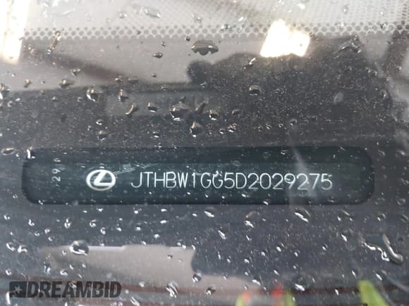 ✅ 2013 Lexus ES 300h • VIN: JTHBW1GG5D2029275 • Lot: 43682314. Listed on IAAI with 200,627 mi. Free auction sales archive from the USA and detailed vehicle history report at DreamBid. Image 9.