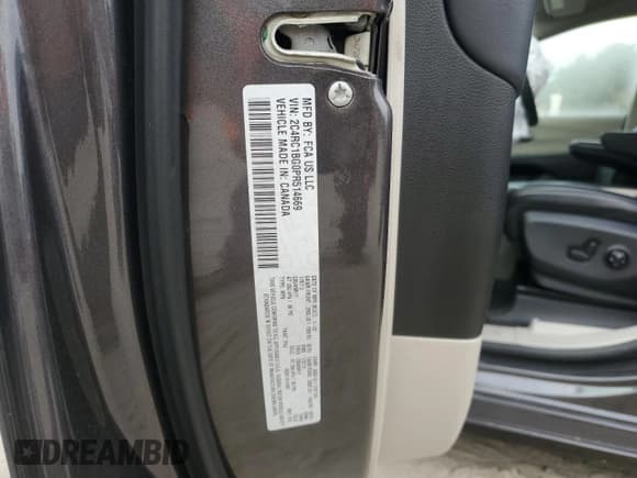 ✅ 2023 Chrysler Pacifica Touring L • VIN: 2C4RC1BG0PR514669 • Lot: 84946015. Wystawiony na Copart z przebiegiem 85 059 mil. Bezpłatny archiwum sprzedaży aukcyjnych z USA i szczegółowy raport historii pojazdu na DreamBid. Zdjęcie 14.