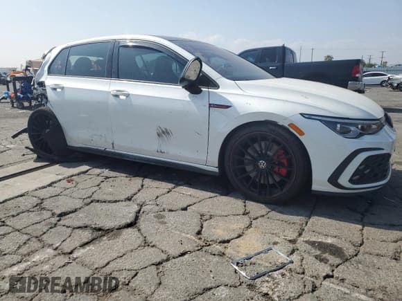 ✅ 2023 Volkswagen Golf GTI 40th Anniversary Edition • VIN: WVW8A7CD7PW174128 • Lot: 55689755. Listed on Copart with 22,176 mi. Free auction sales archive from the USA and detailed vehicle history report at DreamBid. Image 4.