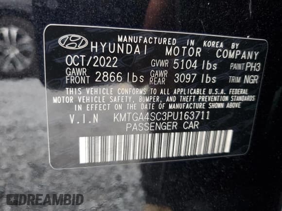 ✅ 2023 Genesis G80 2.5T • VIN: KMTGA4SC3PU163711 • Lot: 47263235. Wystawiony na Copart z przebiegiem 15 620 mil. Bezpłatny archiwum sprzedaży aukcyjnych z USA i szczegółowy raport historii pojazdu na DreamBid. Zdjęcie 13.