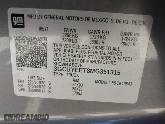 ✅ 2021 Chevrolet Silverado 1500 RST • VIN: 3GCUYEET8MG351315 • Лот: 42864637. Опубликован ранее на IAAI с пробегом 83 597 миль. Бесплатный доступ к архиву аукционных продаж из США и подробный отчёт об истории автомобиля на DreamBid. Изображение 9.