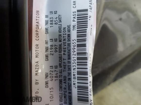 ✅ 2016 Mazda 3 S Grand Touring • VIN: JM1BM1N33G1299655 • Lot: 71784895. Listed on Copart with 92,116 mi. Free auction sales archive from the USA and detailed vehicle history report at DreamBid. Image 13.