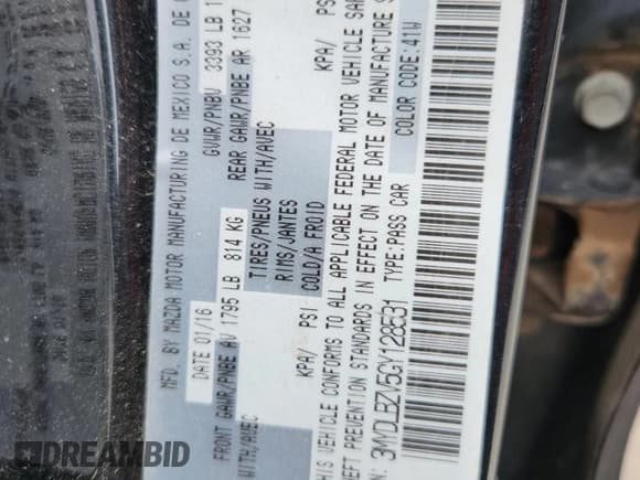 ✅ 2016 Scion iA • VIN: 3MYDLBZV5GY128531 • Lot: 85765145. Wystawiony na Copart z przebiegiem 119 005 mil. Bezpłatny archiwum sprzedaży aukcyjnych z USA i szczegółowy raport historii pojazdu na DreamBid. Zdjęcie 12.