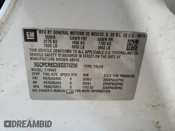 2014 Chevrolet Silverado 1500 LT с VIN 3GCPCREC5EG570236, выставлен на аукционе Copart как лот 49150275 с пробегом 116 692 миль миль и Чистый • Clean title. История ставок и продаж доступна на DreamBid. Изображение 12.