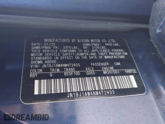 ✅ 2022 Nissan Rogue S • VIN: JN1BJ1AW4NW472403 • Лот: 42976597. Опубликован ранее на IAAI с пробегом 32 507 миль. Бесплатный доступ к архиву аукционных продаж из США и подробный отчёт об истории автомобиля на DreamBid. Изображение 9.