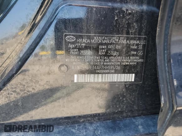 ✅ 2017 Hyundai Sonata Sport • VIN: 5NPE34AF7HH595726 • Лот: 80775245. Опубликован ранее на Copart с пробегом 105 488 миль. Бесплатный доступ к архиву аукционных продаж из США и подробный отчёт об истории автомобиля на DreamBid. Изображение 13.