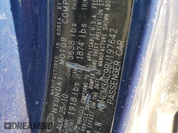 ✅ 2011 Hyundai Accent GS • VIN: KMHCM3AC9BU197642 • Лот: 42060555. Опубликован ранее на Copart с пробегом 110 502 миль. Бесплатный доступ к архиву аукционных продаж из США и подробный отчёт об истории автомобиля на DreamBid. Изображение 13.