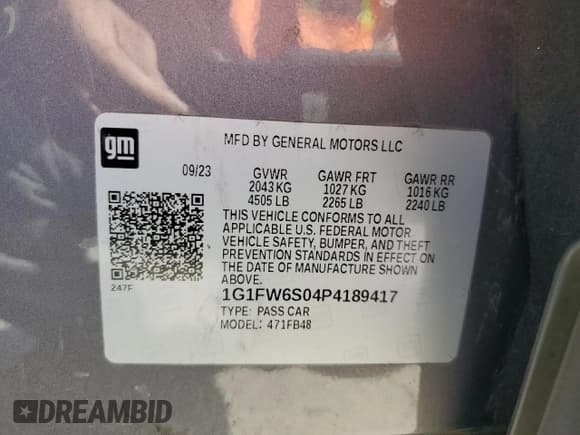 ✅ 2023 Chevrolet Bolt EV 1LT • VIN: 1G1FW6S04P4189417 • Lot: 75527654. Wystawiony na Copart z przebiegiem 18 977 mil. Bezpłatny archiwum sprzedaży aukcyjnych z USA i szczegółowy raport historii pojazdu na DreamBid. Zdjęcie 13.