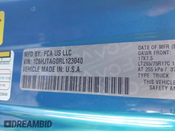 ✅ 2024 Jeep Gladiator Willys • VIN: 1C6HJTAG0RL123040 • Лот: 41849222. Опубликован ранее на IAAI с пробегом 14 989 миль. Бесплатный доступ к архиву аукционных продаж из США и подробный отчёт об истории автомобиля на DreamBid. Изображение 9.
