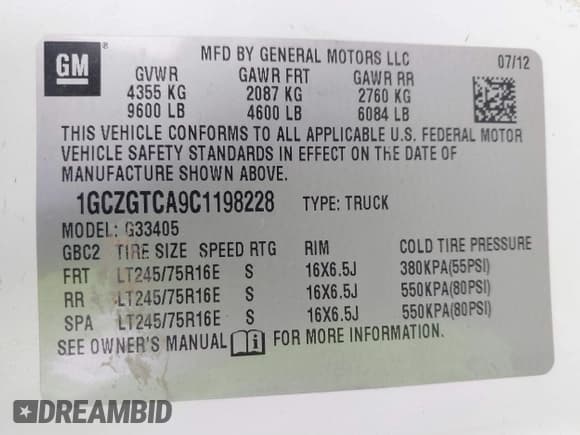 ✅ 2012 Chevrolet Express Cargo • VIN: 1GCZGTCA9C1198228 • Lot: 39797849. Listed on IAAI with 215,068 mi. Free auction sales archive from the USA and detailed vehicle history report at DreamBid. Image 9.