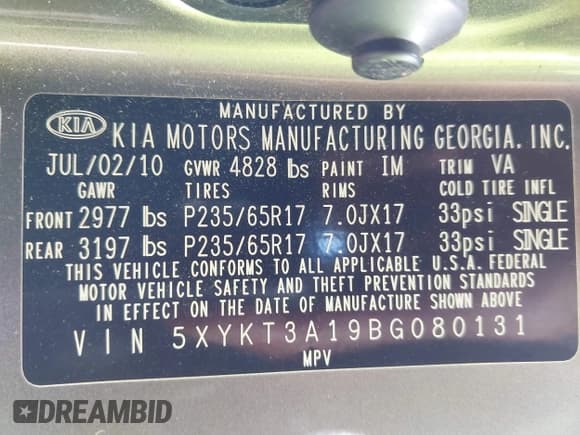 ✅ 2011 Kia Sorento LX • VIN: 5XYKT3A19BG080131 • Лот: 43415268. Опубликован ранее на IAAI с пробегом 220 407 миль. Бесплатный доступ к архиву аукционных продаж из США и подробный отчёт об истории автомобиля на DreamBid. Изображение 9.