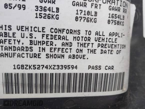 1999 Saturn SL z VIN 1G8ZK5274XZ339594, wystawiony jako IAAI lot #41959080 z przebiegiem 296 081 mil mil oraz . Historia ofert i sprzedaży dostępna na DreamBid. Obrazek 9.