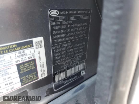 ✅ 2019 Land Rover Range Rover Sport Dynamic • VIN: SALWR2RE1KA856374 • Lot: 65328695. Wystawiony na Copart z przebiegiem 49 336 mil. Bezpłatny archiwum sprzedaży aukcyjnych z USA i szczegółowy raport historii pojazdu na DreamBid. Zdjęcie 14.
