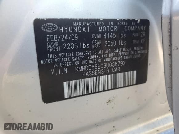 ✅ 2009 Hyundai Elantra Touring • VIN: KMHDC86E09U038792 • Lot: 84791125. Wystawiony na Copart z przebiegiem 172 061 mil. Bezpłatny archiwum sprzedaży aukcyjnych z USA i szczegółowy raport historii pojazdu na DreamBid. Zdjęcie 12.