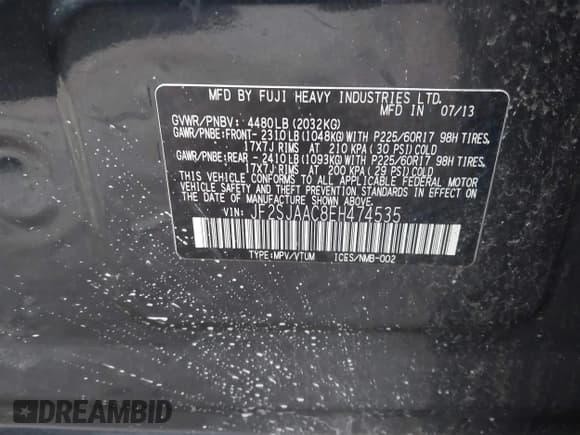 ✅ 2014 Subaru Forester 2.5i • VIN: JF2SJAAC8EH474535 • Lot: 43617238. Wystawiony na IAAI z przebiegiem 113 418 mil. Bezpłatny archiwum sprzedaży aukcyjnych z USA i szczegółowy raport historii pojazdu na DreamBid. Zdjęcie 9.